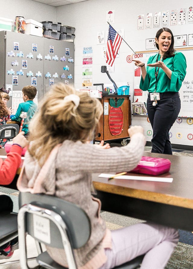 Teacher Speaking to Class